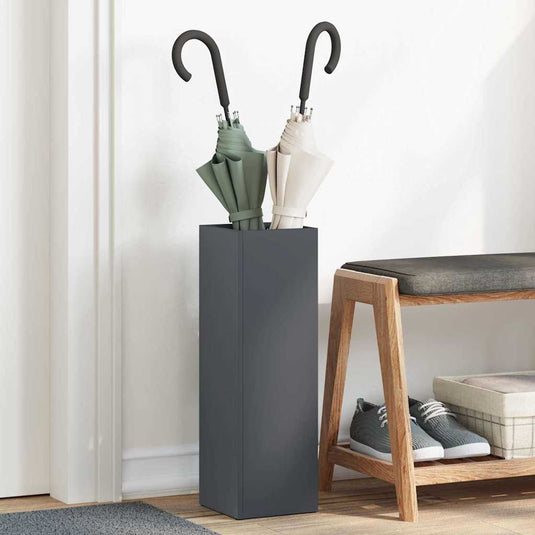 Vidaxl regen paraplu standaard antraciet 15,5 x 15,5 x 49 cm staal