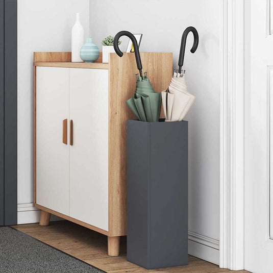 Vidaxl paraplu standaard antraciet 15,5 x 15,5 x 49 cm metaal