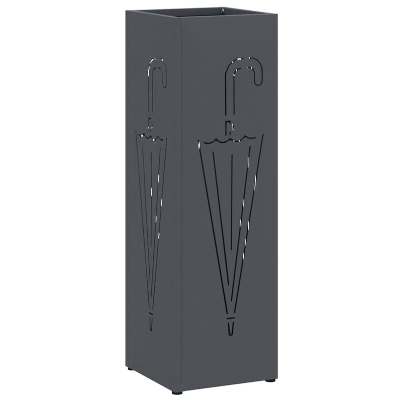 Load image into Gallery viewer, Vidaxl paraplu standaard antraciet 15,5 x 15,5 x 49 cm metaal
