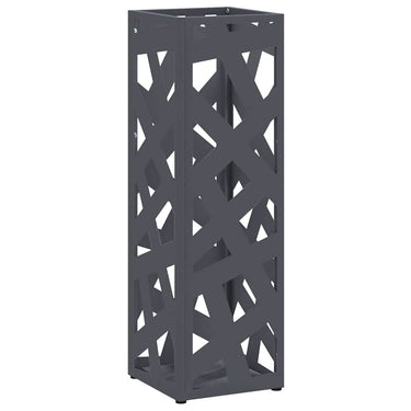 Vidaxl paraplu standaard antraciet 15,5 x 15,5 x 49 cm metaal