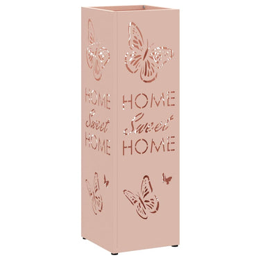 Vidaxl paraplu standaard met opslag roze 15,5 x 15,5 x 49 cm metaal