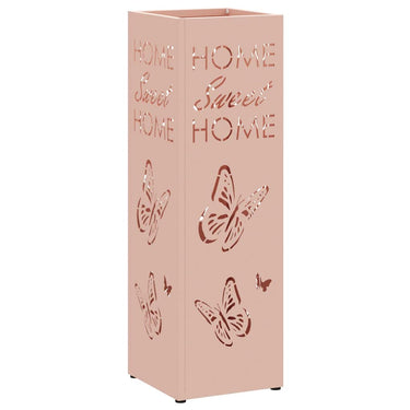 Vidaxl paraplu standaard met opslag roze 15,5 x 15,5 x 49 cm metaal