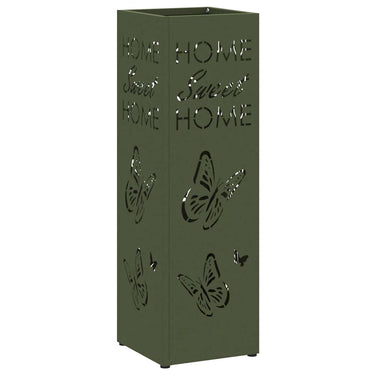 Vidaxl paraplu standaard olijfgroen 15,5 x 15,5 x 49 cm metaal