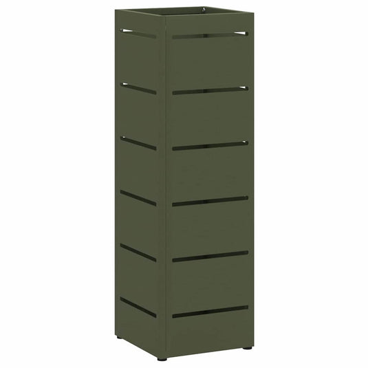 Vidaxl paraplu standaard olijfgroen 15,5 x 15,5 x 49 cm metaal