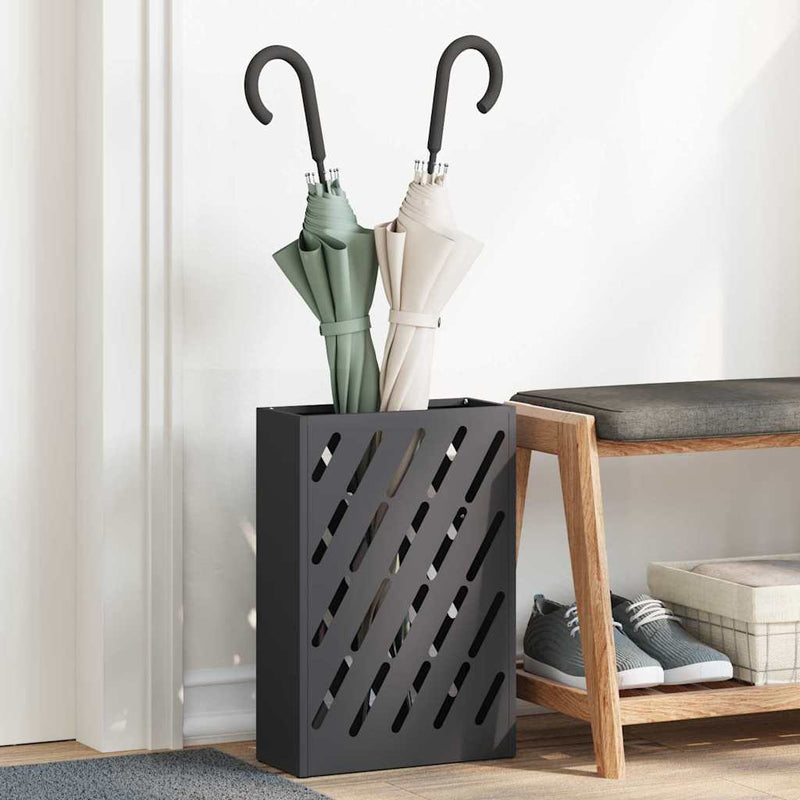 Load image into Gallery viewer, Vidaxl paraplu standaard zwart 28 x 12 x 41 cm staal
