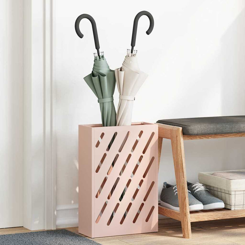 Load image into Gallery viewer, Vidaxl paraplu standaard roze 28 x 12 x 41 cm staal
