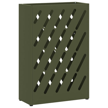 Vidaxl paraplu standaard olijfgroen 28 x 12 x 41 cm staal