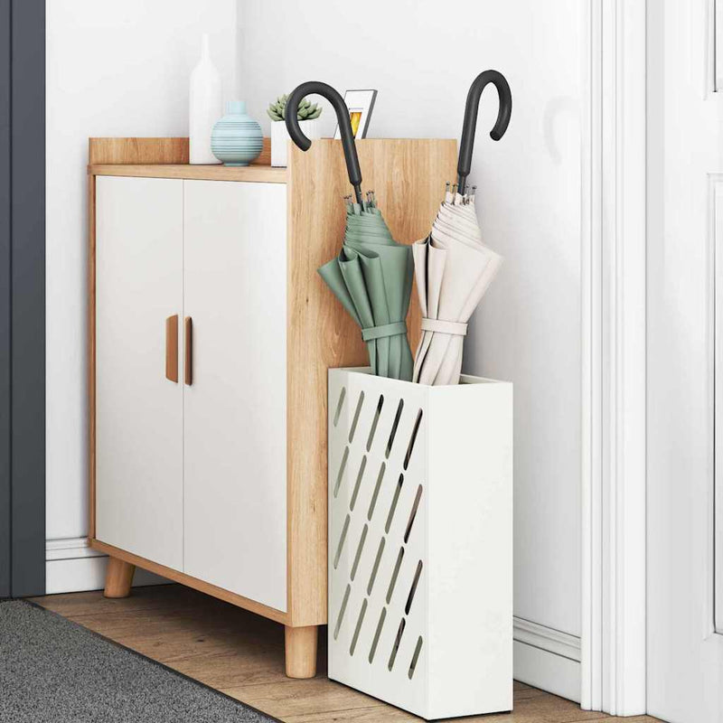 Load image into Gallery viewer, Vidaxl paraplu standaard wit 28 x 12 x 41 cm staal
