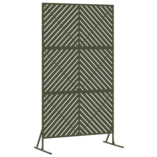 Vidaxl privacyscherm olijfgroen 100 x 50 x 180 cm staal