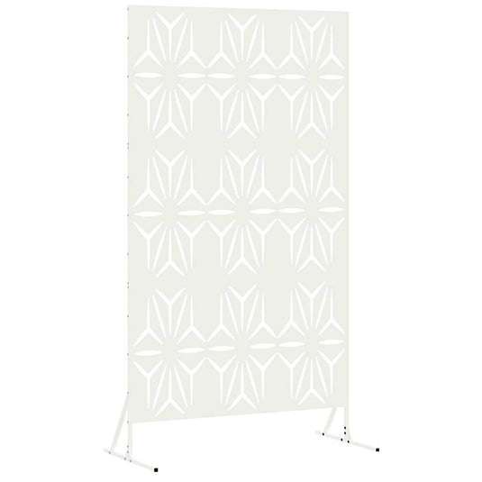 Vidaxl privacyscherm wit 100 x 50 x 180 cm staal