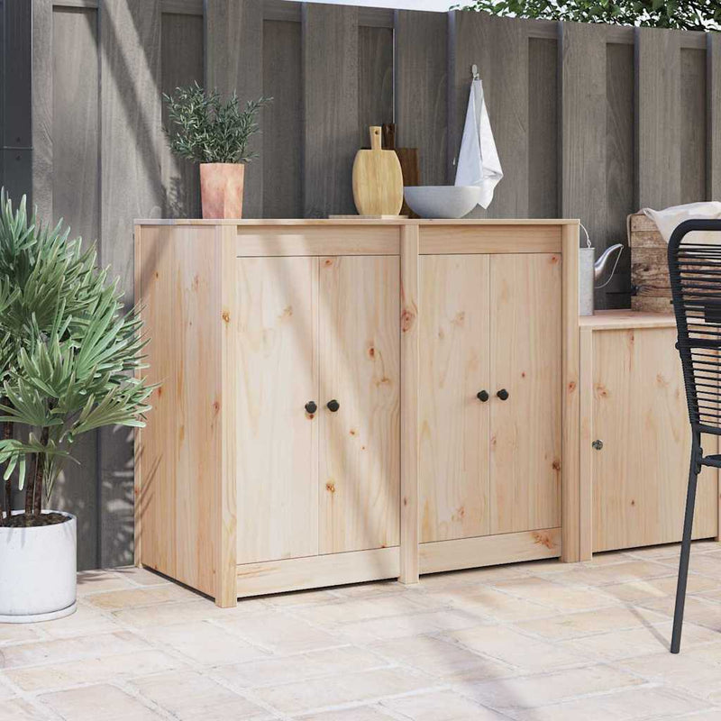 Load image into Gallery viewer, Vidaxl keukendeur 2 pcs crème 50 x 9 x 82 cm massief grenenhout
