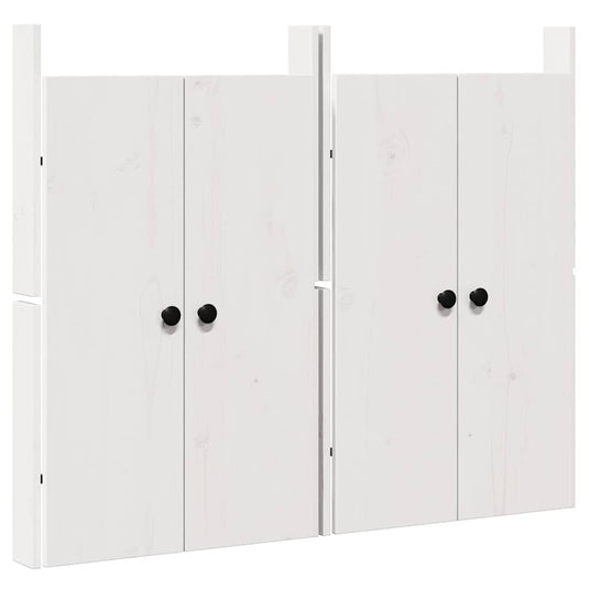 Vidaxl keukendeur 2 pcs wit 50 x 9 x 82 cm massief grenenhout