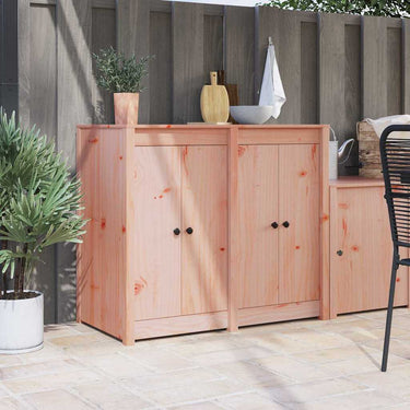 Vidaxl keukendeur 2 pcs bruin 50 x 9 x 82 cm massief douglas