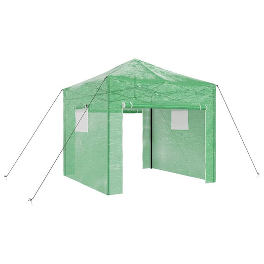 Vidaxl kas met pop-up frame met dak groen 290 x 290 x 315 cm ijzer