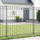 Vidaxl hecelement grijs 170 x 200 cm staal