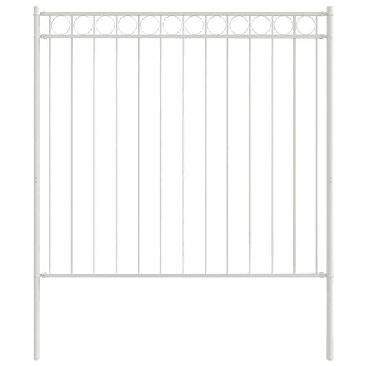 Vidaxl hecelement wit 170 x 200 cm staal