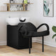 Vidaxl shampoo stoel zwart en wit 63 x 141 x 92 cm pvc