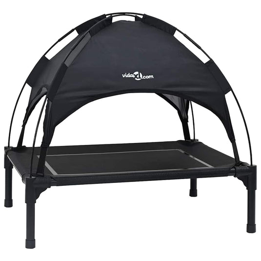 Vidaxl hondenbed zwart 71 x 64 x 71 cm staal