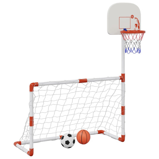 Vidaxl kindervoetbal- en basketbalset met ballen 98x50x70 cm