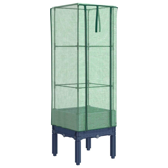 Vidaxl plantenbak verhoogd met kashoes 40x40x140 cm rattanlook