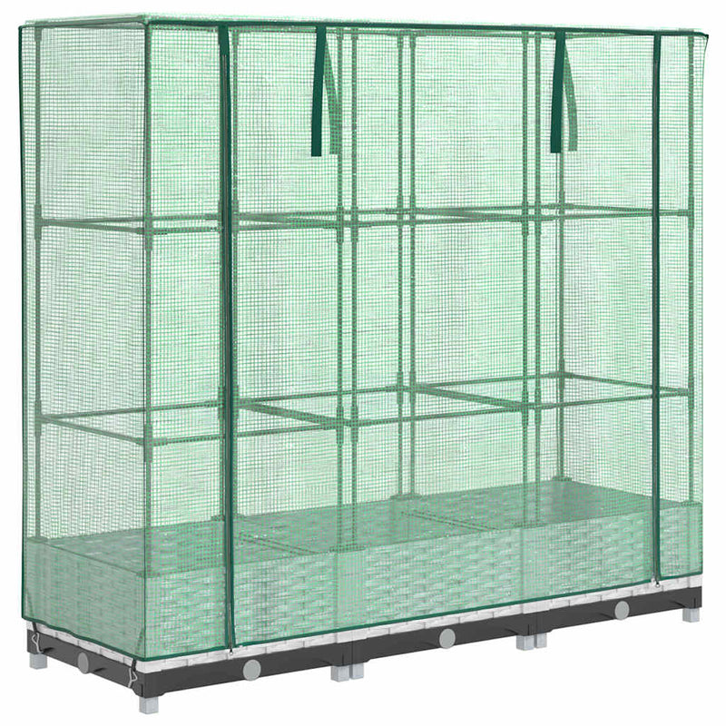 Load image into Gallery viewer, Vidaxl plantenbak verhoogd met kashoes 120x40x123 cm rattanlook
