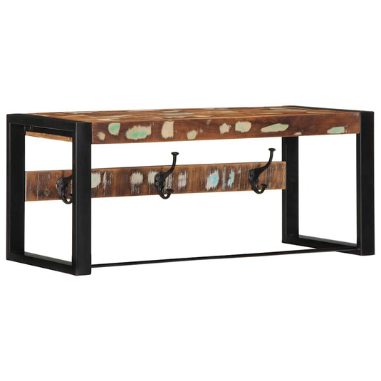 Vidaxl kapstok 80x35x35 cm massief gerecycled hout meerkleurig