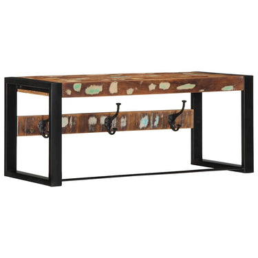 Vidaxl kapstok 80x35x35 cm massief gerecycled hout meerkleurig