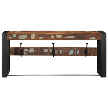 Vidaxl kapstok 80x35x35 cm massief gerecycled hout meerkleurig