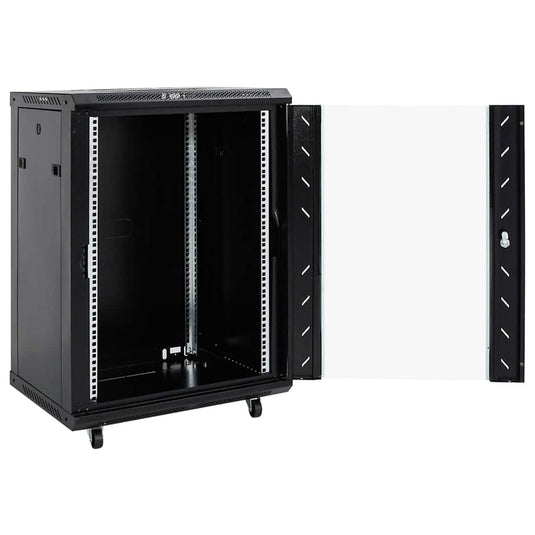 Vidaxl netwerkkast 15u 19 ip20 60x45x86 cm zwart