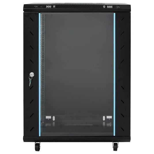 Vidaxl netwerkkast 15u 19 ip20 60x45x86 cm zwart