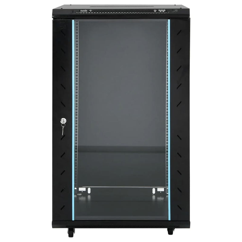 Load image into Gallery viewer, Vidaxl netwerkkast 18u 19 ip20 60x60x100 cm zwart
