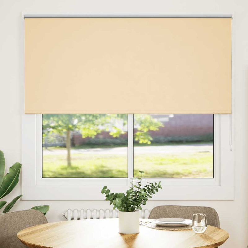 Afbeelding laden in galerijviewer, Vidaxl rolgordijn verduisterend 145x175 cm stofbreedte 141,6 cm beige
