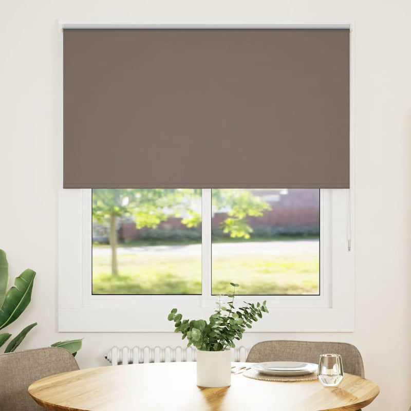 Afbeelding laden in galerijviewer, Vidaxl rolgordijn verduisterend koffie 140x150 cm stofbreedte 136,6 cm
