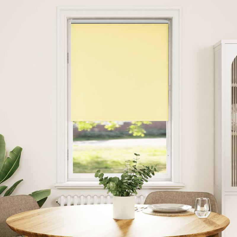 Afbeelding laden in galerijviewer, Vidaxl rolgordijn verduisterend 70x130 cm stofbreedte 65,7 cm geel

