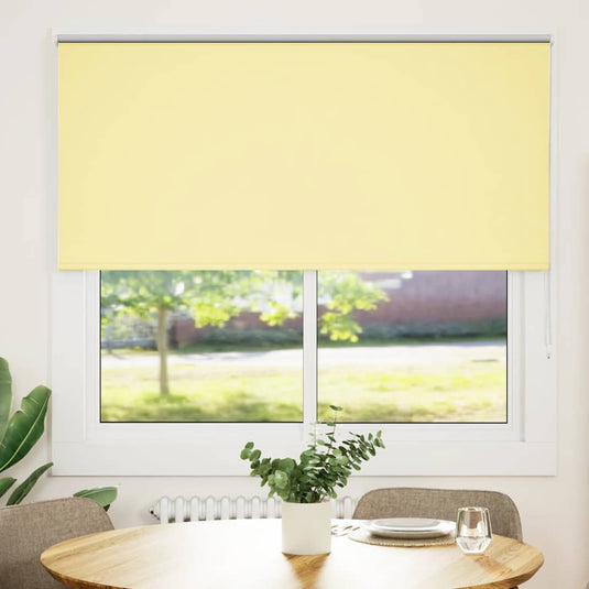 Vidaxl rolgordijn verduisterend 150x130 cm stofbreedte 146,6 cm geel