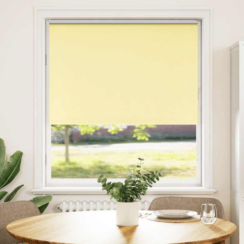 Afbeelding laden in galerijviewer, Vidaxl rolgordijn 90x150 cm stofbreedte 85,7 cm verduisterend geel
