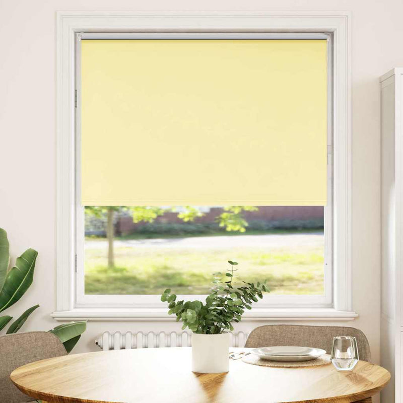 Afbeelding laden in galerijviewer, Vidaxl rolgordijn verduisterend 105x150 cm stofbreedte 100,7 cm geel

