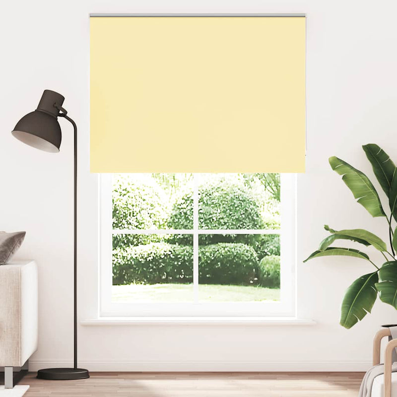 Afbeelding laden in galerijviewer, Vidaxl rolgordijn 145x230 cm verduisterend 141,6 cm polyester geel
