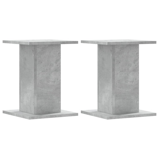 Vidaxl plantenstandaards 2 st 30x30x40 cm bewerkt hout betongrijs