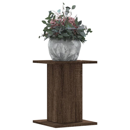 Vidaxl plantenstandaards 2 st 30x30x40 cm bewerkt hout bruin eiken