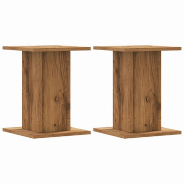 Vidaxl plantenstandaards 2 st 30x30x40 cm hout artisanaal eiken