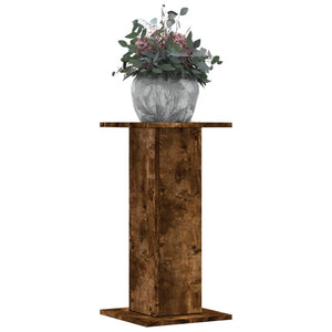 Vidaxl plantenstandaards 2 st 30x30x60 cm bewerkt hout gerookt eiken