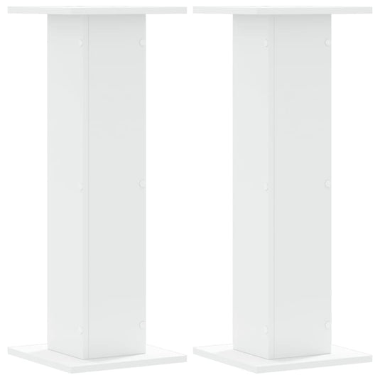 Vidaxl plantenstandaards 2 st 30x30x80 cm bewerkt hout wit
