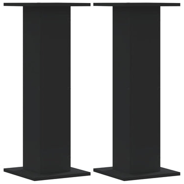 Vidaxl plantenstandaards 2 st 30x30x80 cm bewerkt hout zwart
