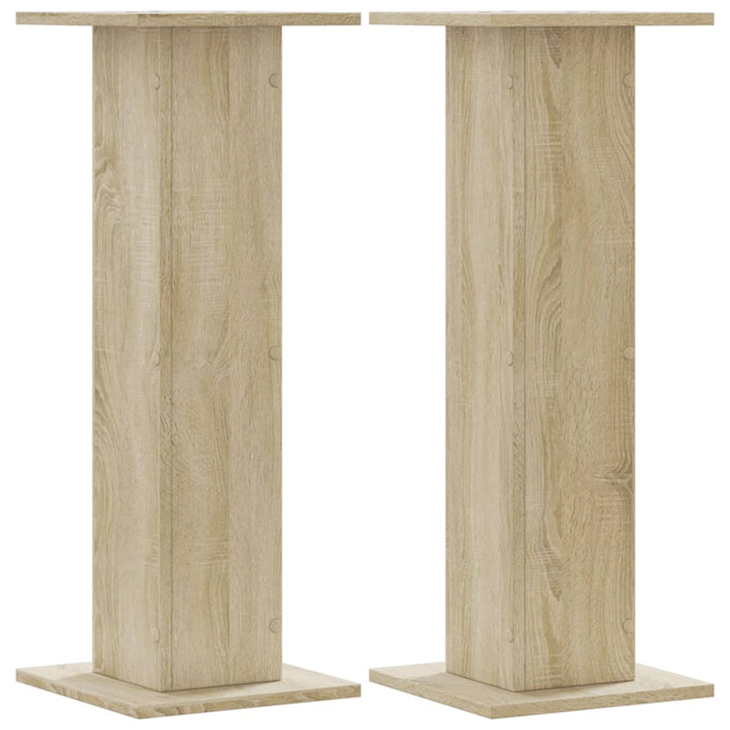 Load image into Gallery viewer, Vidaxl plantenstandaards 2 st 30x30x80 cm bewerkt hout sonoma eiken
