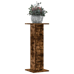 Vidaxl plantenstandaards 2 st 30x30x80 cm bewerkt hout gerookt eiken
