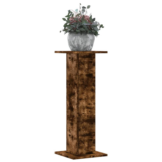 Vidaxl plantenstandaards 2 st 30x30x80 cm bewerkt hout gerookt eiken