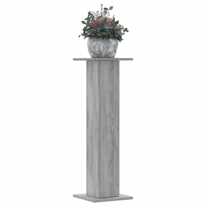 Load image into Gallery viewer, Vidaxl plantenstandaards 2 st 30x30x95 cm bewerkt hout grijs sonoma
