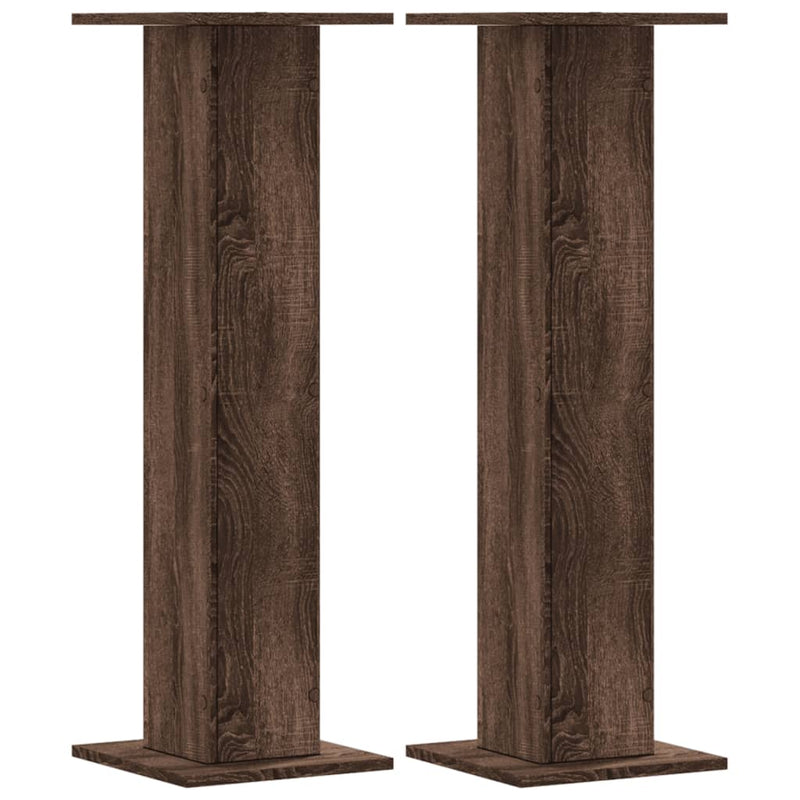 Load image into Gallery viewer, Vidaxl plantenstandaards 2 st 30x30x95 cm bewerkt hout bruin eiken
