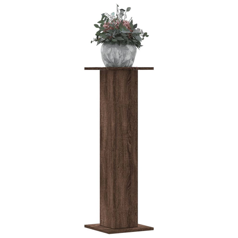 Load image into Gallery viewer, Vidaxl plantenstandaards 2 st 30x30x95 cm bewerkt hout bruin eiken
